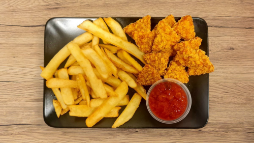 Tortilla bundás nuggets tál