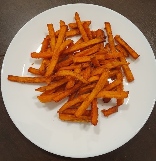 Sült édesburgonya hasáb